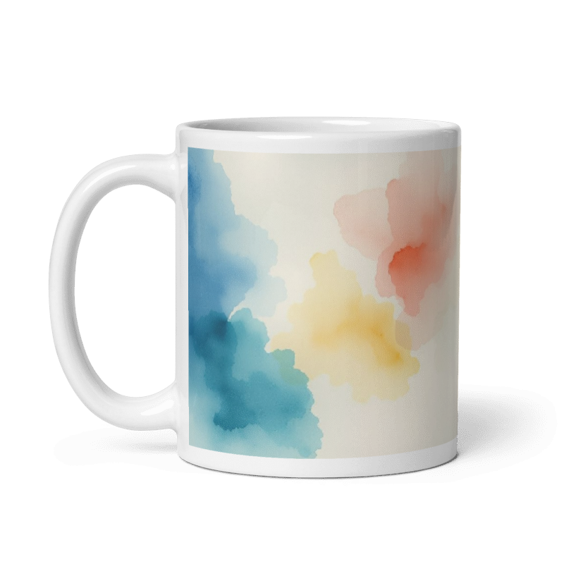 Watercolor (White glossy mug)