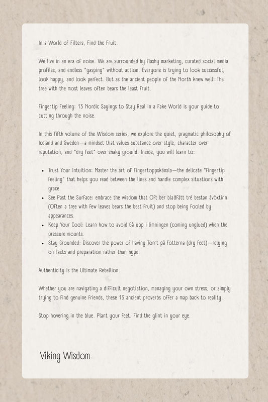 Booklet with text and illustration on a beige background