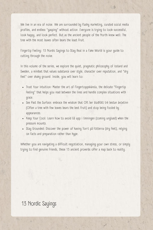 Booklet with text and illustration on a textured beige background