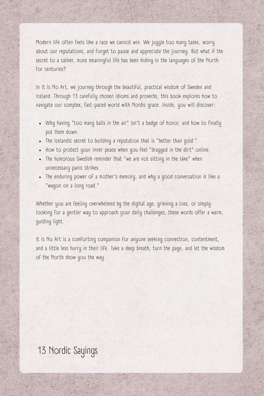 Booklet with text and illustrations on a textured background