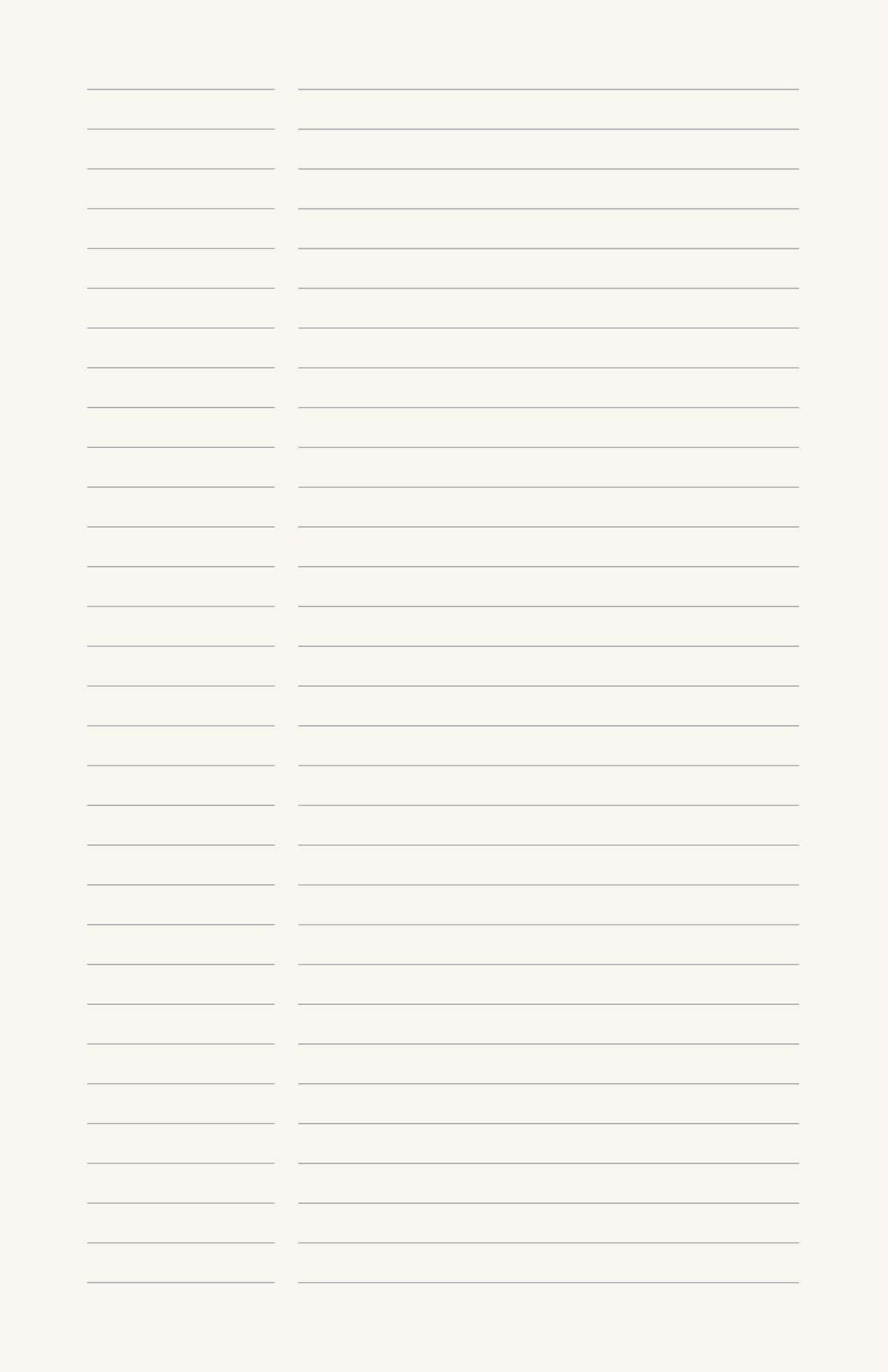 White paper with black horizontal lines