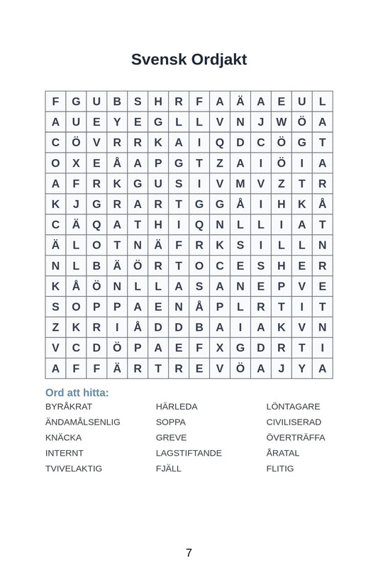 Swedish Puzzle Book A1 - C2