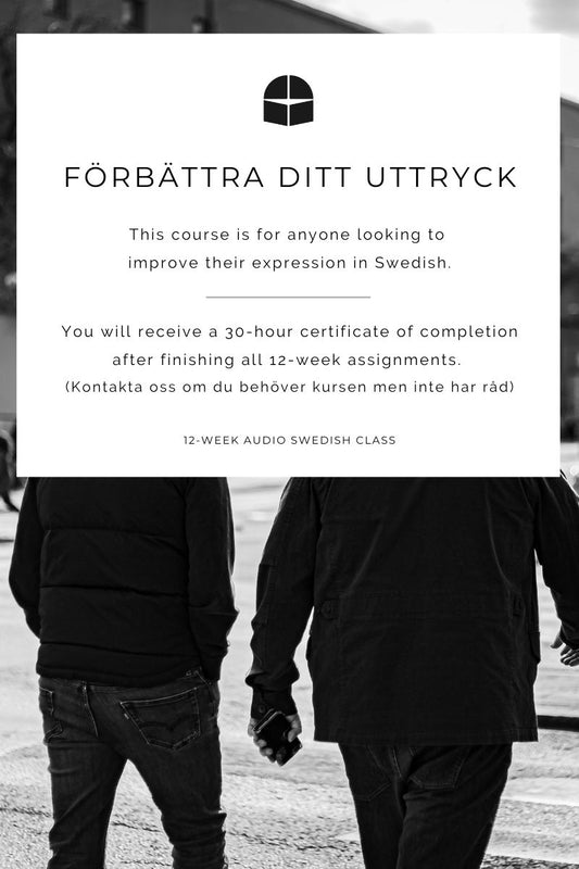 12-week audio swedish class, förbättra ditt uttryck
