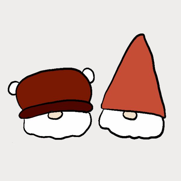 Björn and Sveinn's heads image.