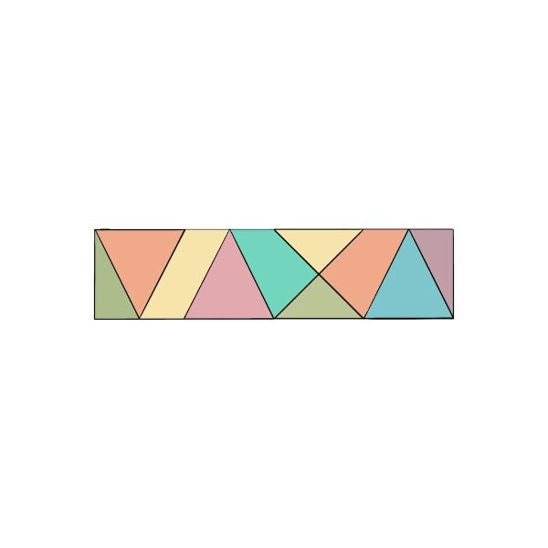 Geometric pattern with triangles in pastel colors