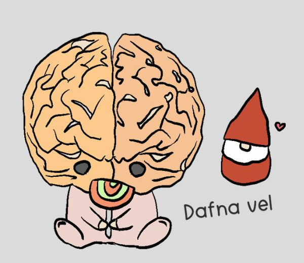 Sveinn's brain is still growing. it is a cute baby.
