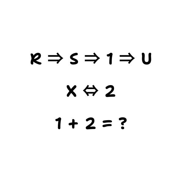 Mathematical equation with symbols and numbers on a white background
