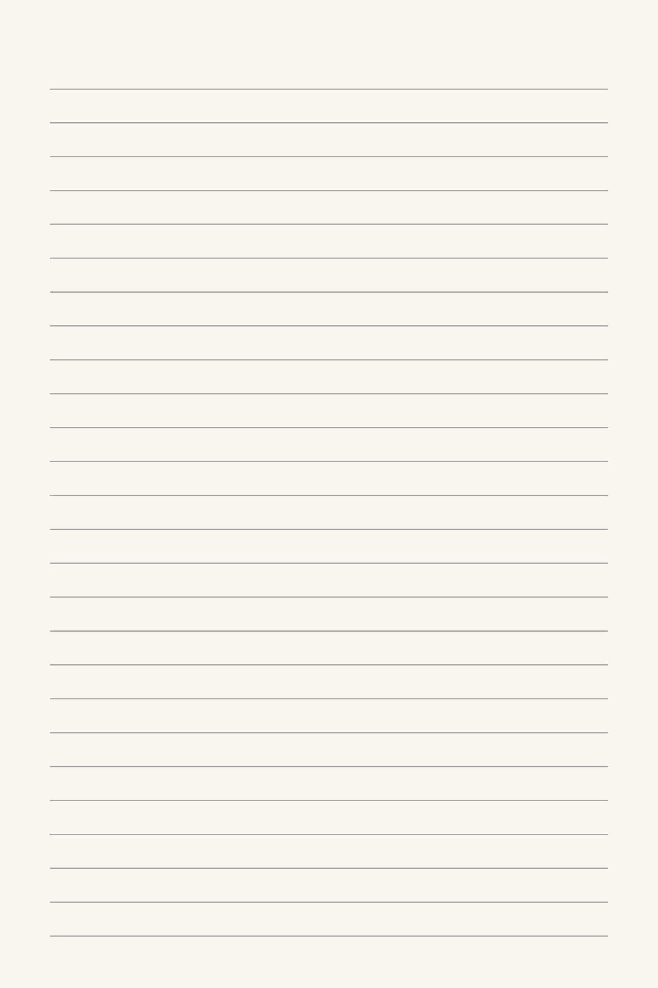Lined paper with horizontal lines on a white background